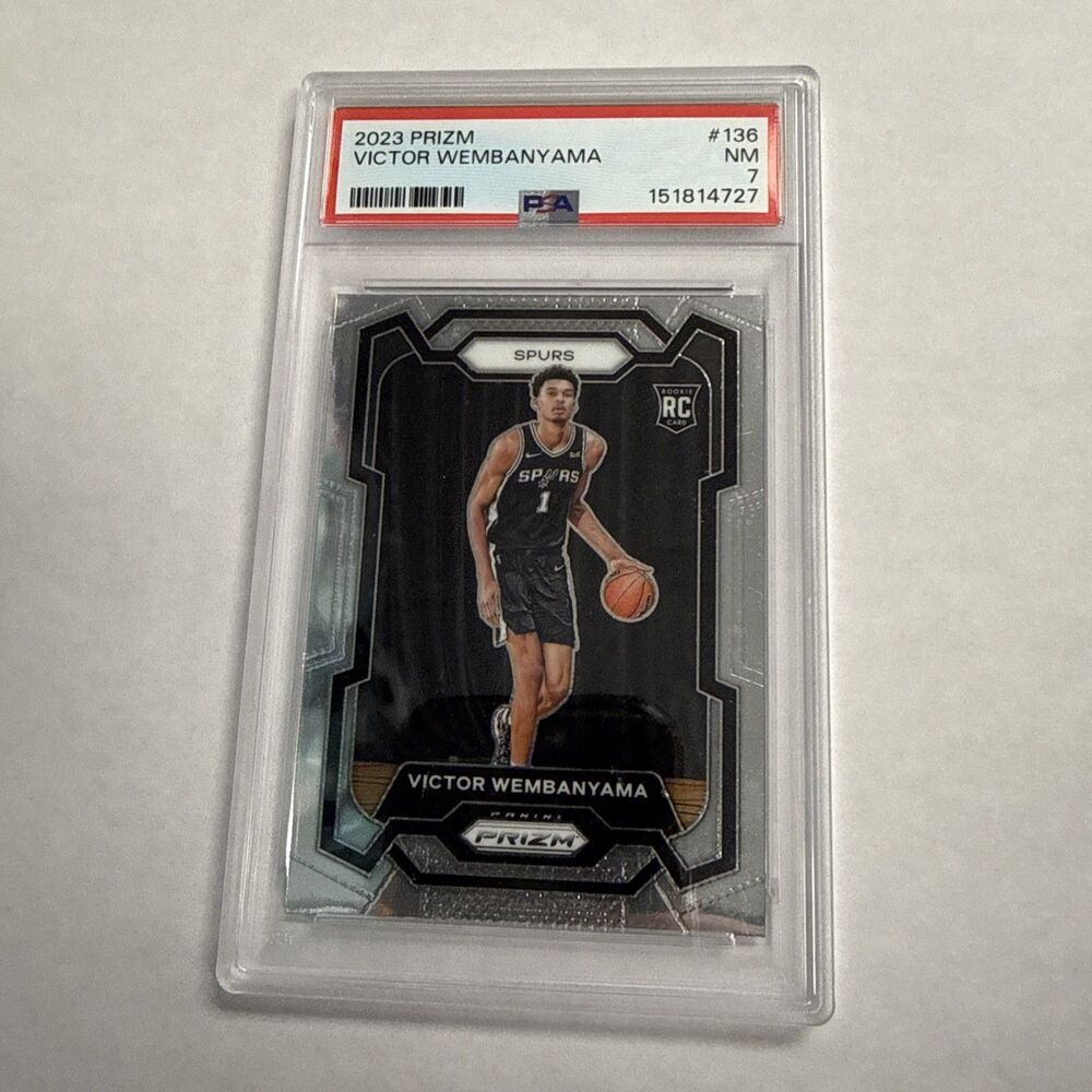 2023-24 Panini Prizm Victor Wembanyama Rookie #136 PSA 7 NM